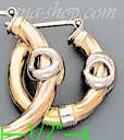 14K Gold Fancy Hoop Earrings - Click Image to Close