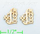 14K Gold Light Mini Earrings - Click Image to Close