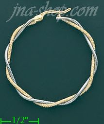 14K Gold Italian Fancy Hoop Earrings - Click Image to Close