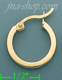 14K Gold Plain & Twist Hoop Earrings - Click Image to Close