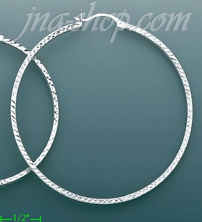 14K Gold White Hoop & Channel CZ Earrings - Click Image to Close