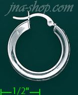 14K Gold White Hoop & Channel CZ Earrings - Click Image to Close