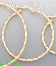 14K Gold Fancy Hoop & Bead Earrings - Click Image to Close