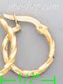 14K Gold Fancy Hoop & Bead Earrings - Click Image to Close