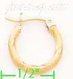 14K Gold Fancy Hoop & Bead Earrings - Click Image to Close