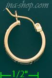 14K Gold Razor-Cut Hoop Earrings - Click Image to Close