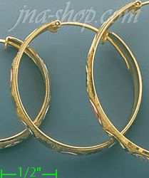 14K Gold 3Color Hoop Earrings - Click Image to Close