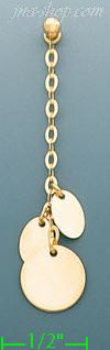 14K Gold Dangling Earrings - Click Image to Close