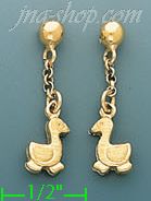 14K Gold Italian Enamel Earrings - Click Image to Close