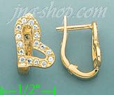 14K Gold Assorted CZ Earrings - Click Image to Close