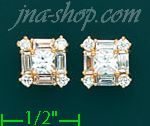 14K Gold Assorted CZ Earrings - Click Image to Close