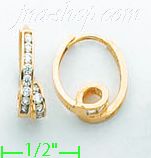 14K Gold Assorted CZ Earrings - Click Image to Close