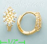 14K Gold Assorted CZ Earrings - Click Image to Close