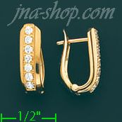 14K Gold Enamel & Fancy Earrings - Click Image to Close