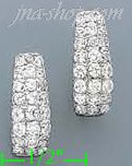 14K Gold Fancy CZ Half Sets Earrings - Click Image to Close