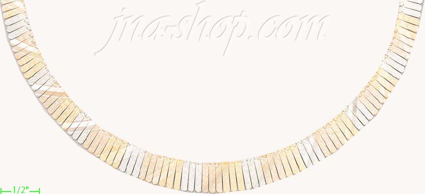 14K Gold Cleopatra Necklace 17" - Click Image to Close