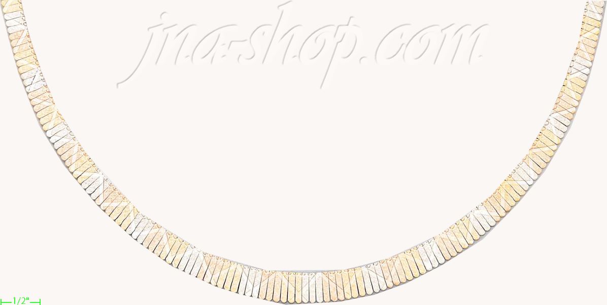 14K Gold Cleopatra Necklace 17" - Click Image to Close