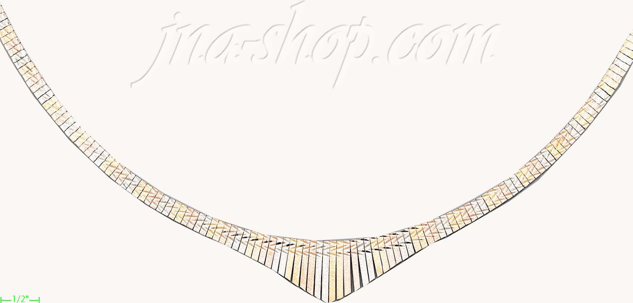 14K Gold Cleopatra Necklace 17" - Click Image to Close