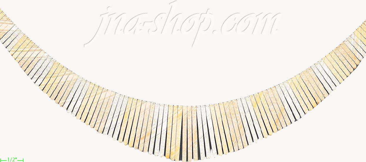 14K Gold Cleopatra Necklace 17" - Click Image to Close