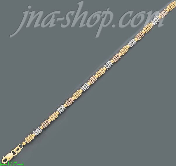 14K Gold Fancy Designs Necklace 18" - Click Image to Close