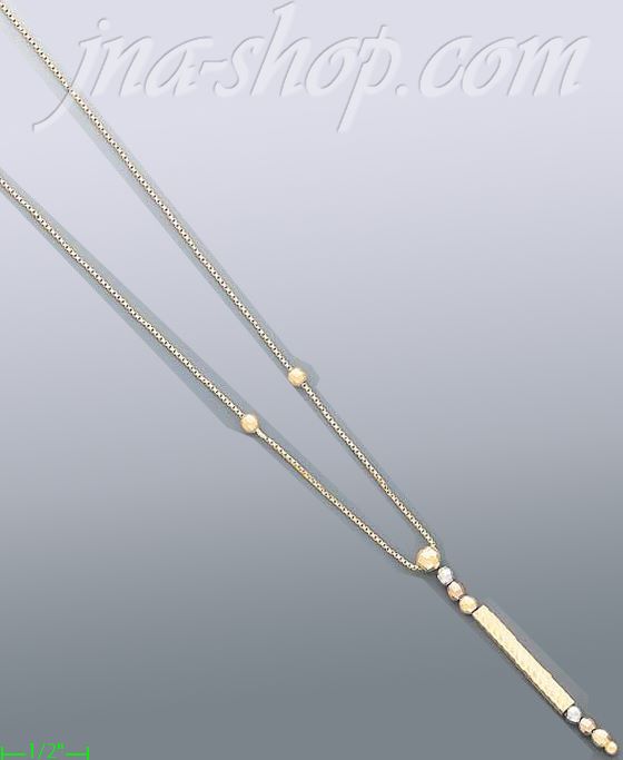 14K Gold Fancy Designs Necklace 18" - Click Image to Close