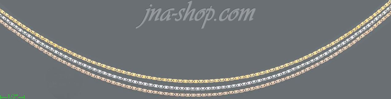 14K Gold Fancy Designs Necklace 17" - Click Image to Close