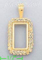 14K Gold Bola Collection Charm Pendant - Click Image to Close