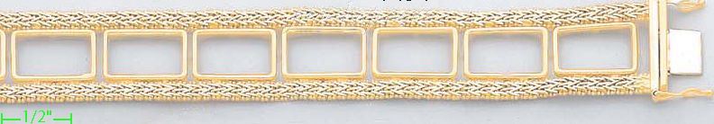 14K Gold Bola Collection Bracelet 7.5" - Click Image to Close