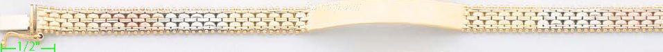 14K Gold Bola Collection Bracelet 7.25" - Click Image to Close