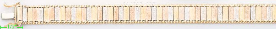 14K Gold Bola Collection Bracelet 7.5" - Click Image to Close