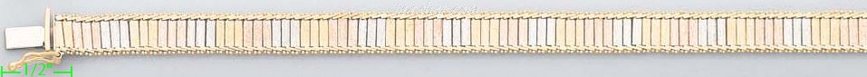 14K Gold Bola Collection Bracelet 7.25" - Click Image to Close