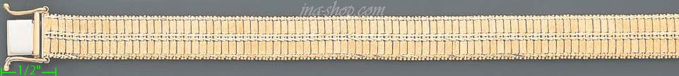 14K Gold Bola Collection Bracelet 8" - Click Image to Close