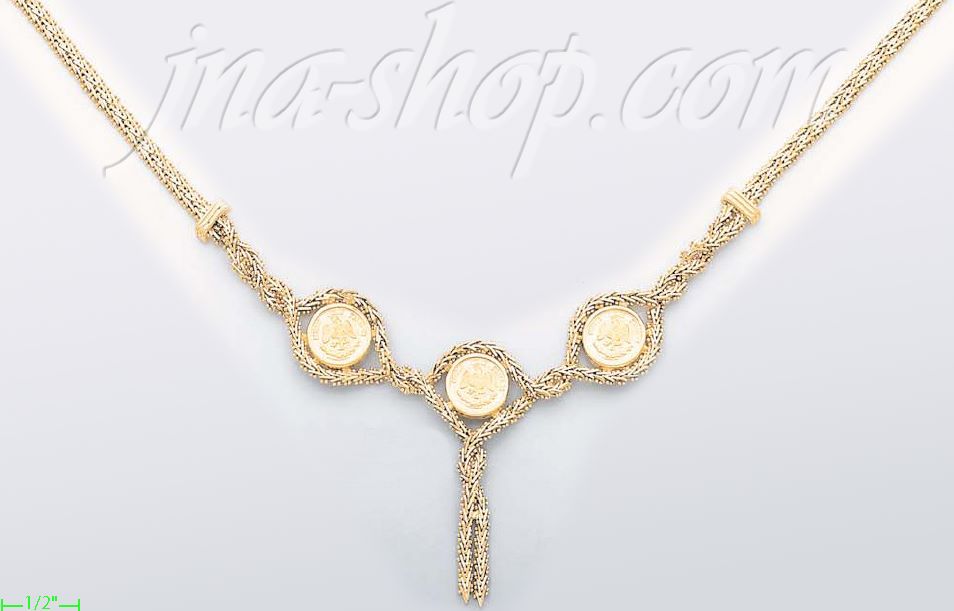 14K Gold Bola Collection Necklace 17" - Click Image to Close