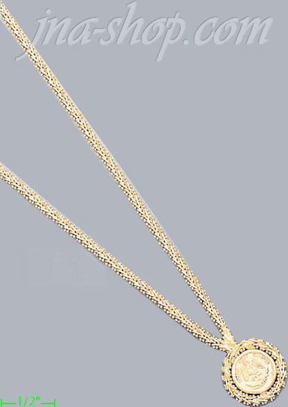 14K Gold Bola Collection Necklace 17" - Click Image to Close