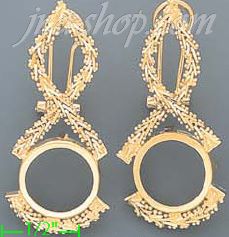 14K Gold Bola Collection Earrings - Click Image to Close