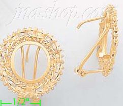 14K Gold Bola Collection Earrings - Click Image to Close