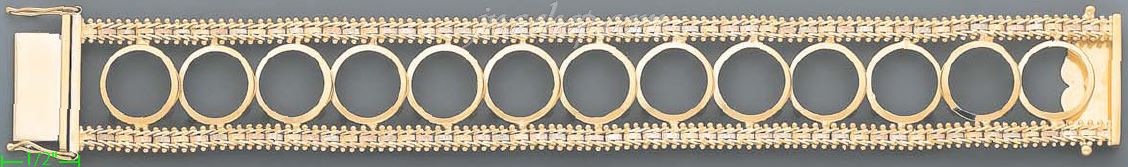 14K Gold Bola Collection Bracelet 7.5" - Click Image to Close