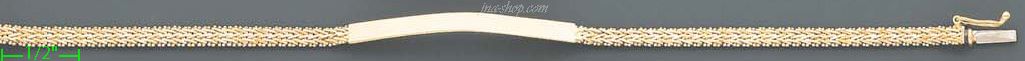 14K Gold Bola Collection Bracelet 7" - Click Image to Close