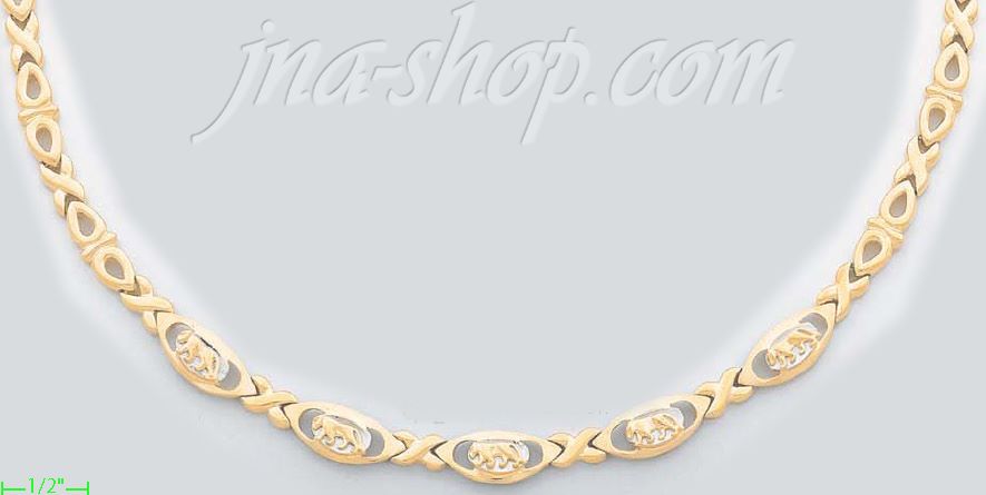14K Gold Panther Collection Necklace 17" - Click Image to Close
