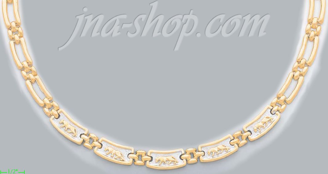 14K Gold Panther Collection Necklace 17" - Click Image to Close