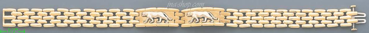 14K Gold Panther Collection Bracelet 8" - Click Image to Close
