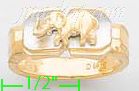 14K Gold Elephant Collection Ring - Click Image to Close