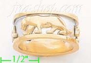 14K Gold Panther Collection Ring - Click Image to Close