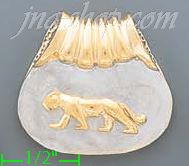 14K Gold Panther Collection Pendant - Click Image to Close