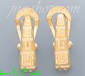 14K Gold Greek Designs Earrings - Click Image to Close