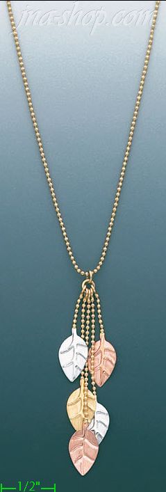 14K Gold Fancy Necklace 17" - Click Image to Close