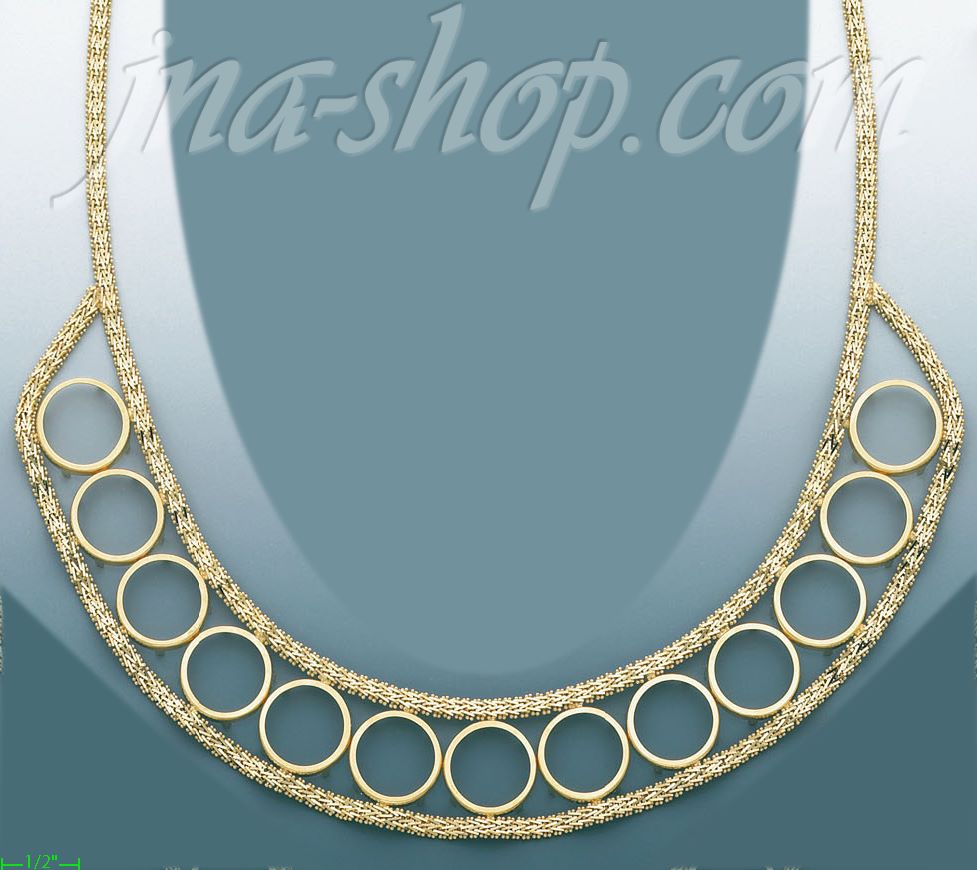 14K Gold Bola Collection Necklace 17" - Click Image to Close