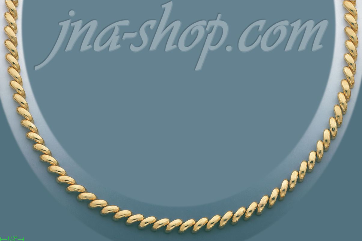14K Gold San Marco Necklace 17" - Click Image to Close