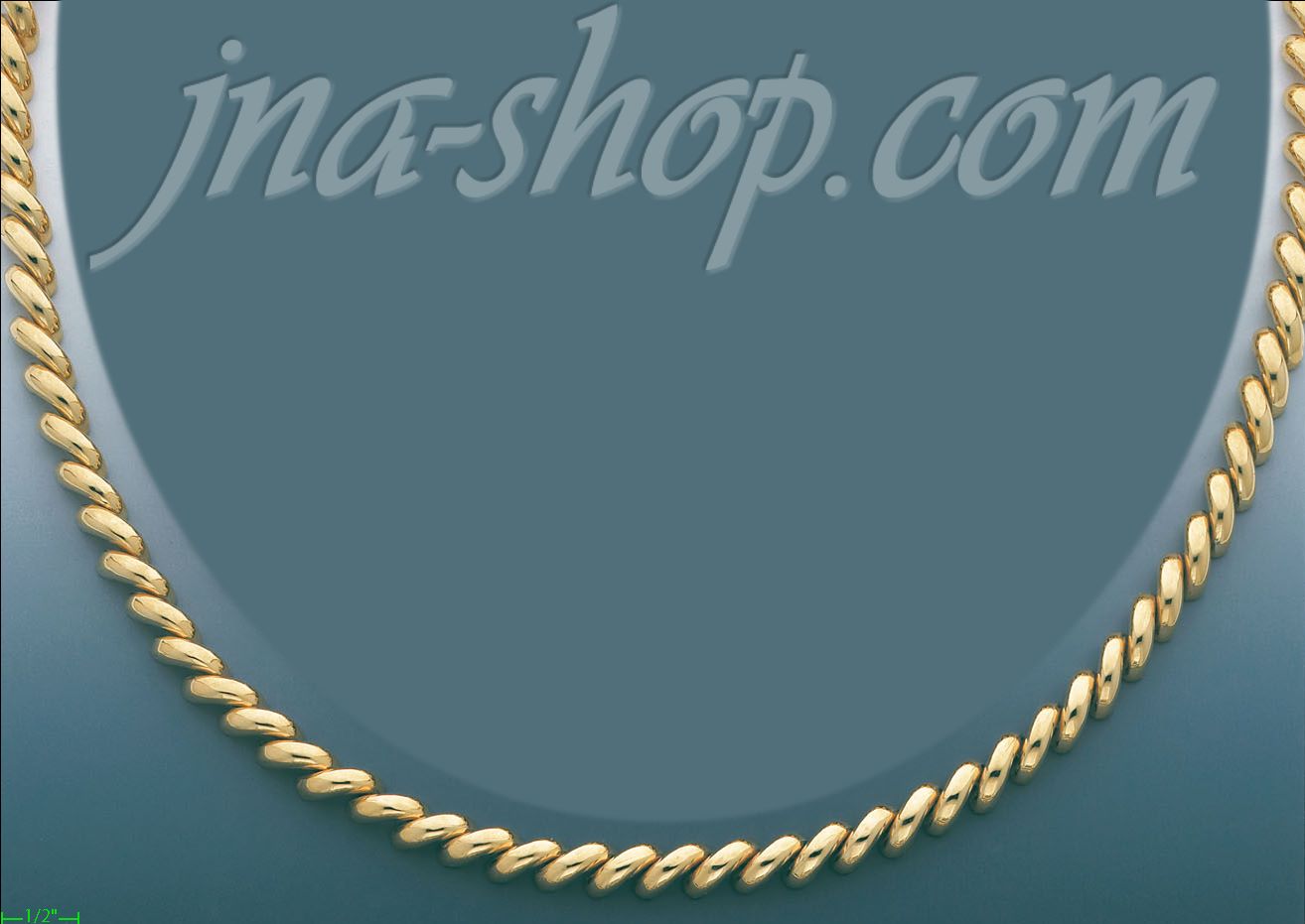 14K Gold San Marco Necklace 17" - Click Image to Close