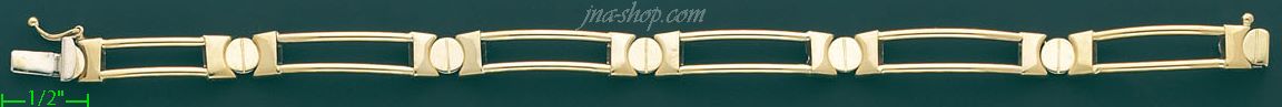 14K Gold Stampato Bracelet 7.25" - Click Image to Close